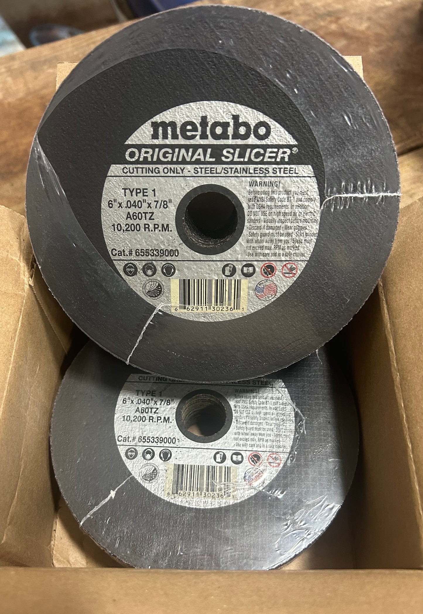 Metabo Original Slicer- 6" x .040" x 7/8"- Steel/Stainless Steel Cutting Discs- Type 1