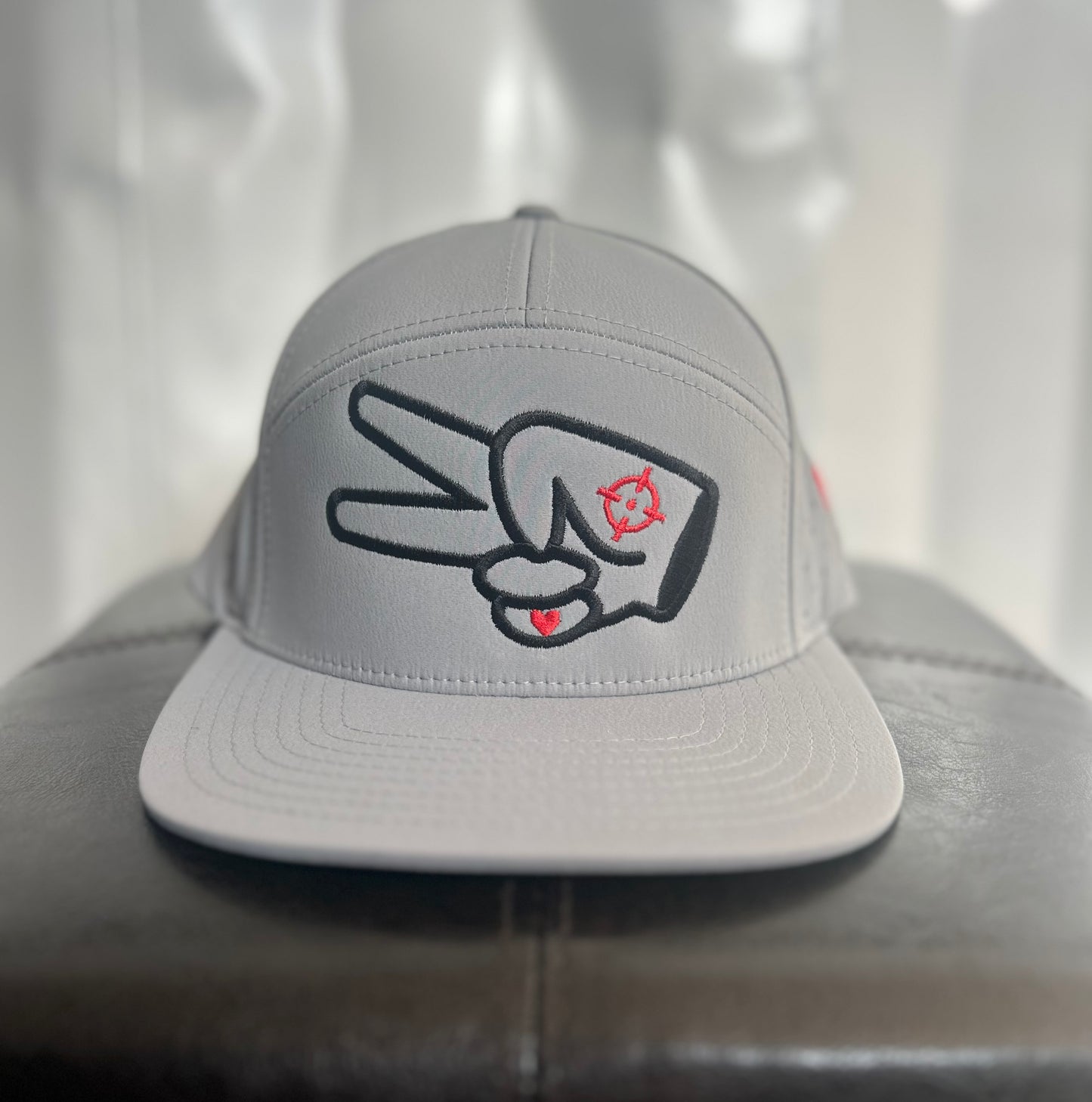 Richardson 169 Hat- SOLID GREY- BLACK LOGO w/ BOLD style